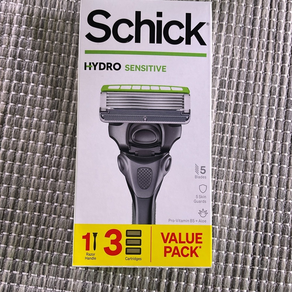 3x Schick Hydro SENSITIVE 5 Blade: Razor Handle +3 Cart Refill Plus 1x 6 Refill - Picture 5 of 5